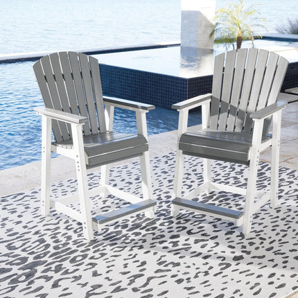 Transville - Barstool (Set of 2) - Gray / White