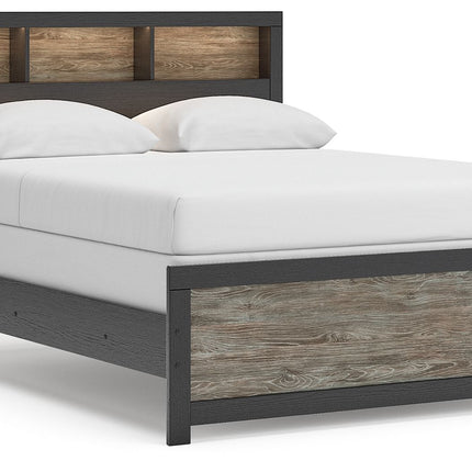 Broachmyn - Lighted Bookcase Panel Bed