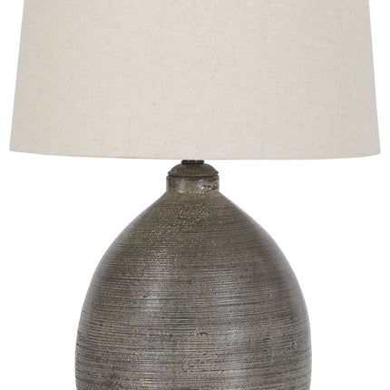 Joyelle - Terracotta Table Lamp  - Gray