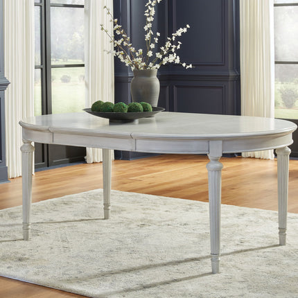 Montelaine - Oval Dining Room Extension Table - Antique White