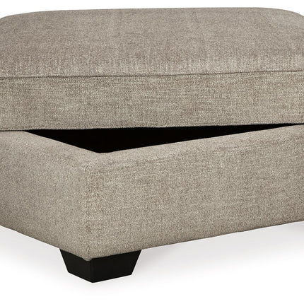 Bovarian - Ottoman With Storage - Stone