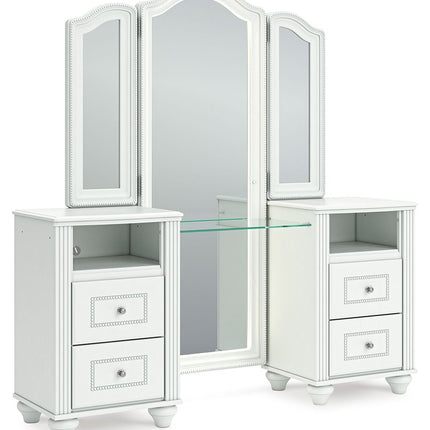 Kozlani - Vanity With Mirror - White