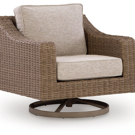 Laguna Heights - Swivel Lounge With Cushion - Beige