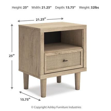 Cielden - One Drawer Night Stand - Two-Tone