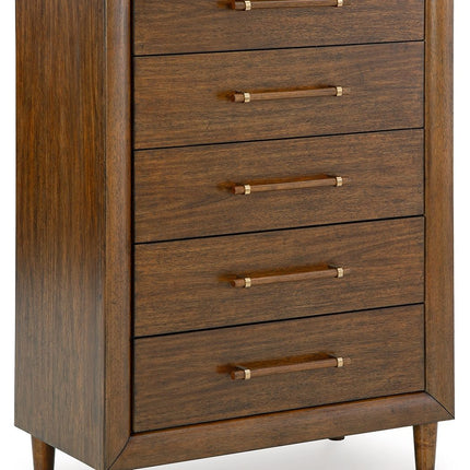 Lyncott - Five Drawer Chest - Brown