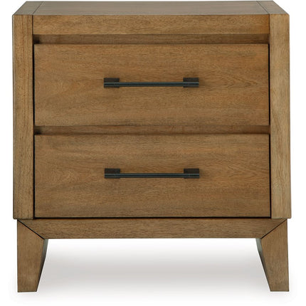 Sherbana - Two Drawer Night Stand - Light Brown