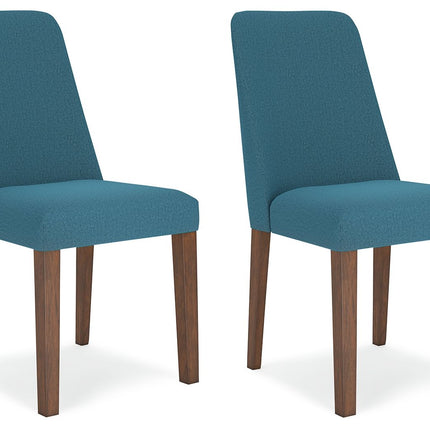Lyncott - Dining Uph Side Chair (Set of 2) - Blue / Brown