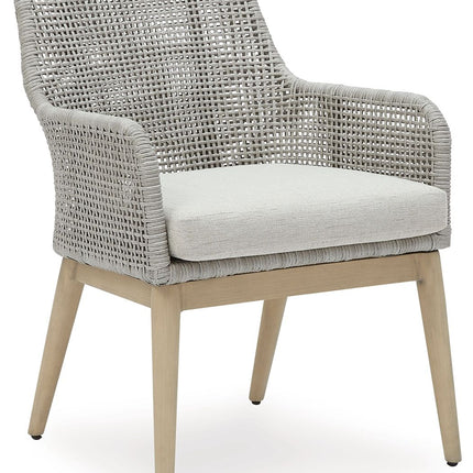 Seton Creek - Arm Chair With Cushion (Set of 2) - Gray