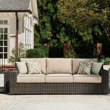 Coastline Bay - Sofa With Cushion - Brown
