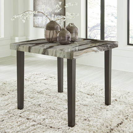 Jeshina - Square Dining Room Counter Table - Dark Brown / Beige
