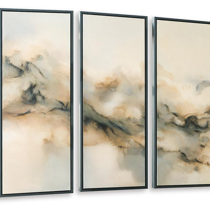 Larrondale - Wall Art Set (Set of 3) - Black / Gray / Brown