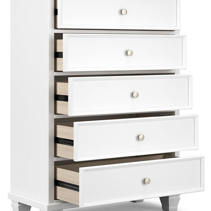 Fortman - Five Drawer Chest - White