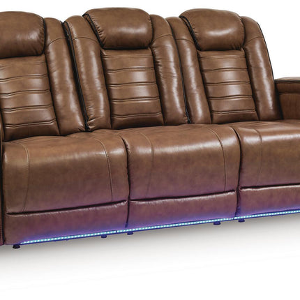 Gruaro - Power Reclining Sofa With Adjustable Headrest - Amber