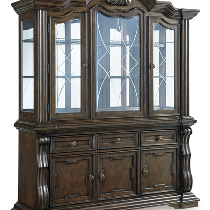 Maylee - Dining Buffet And Hutch - Dark Brown