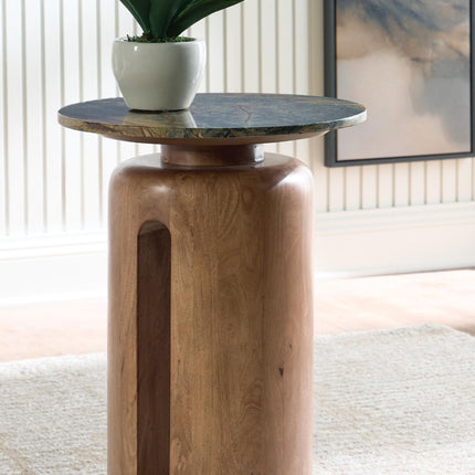Caplow - Accent Table - Brown / Green