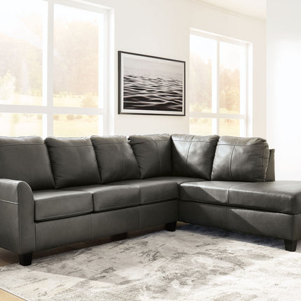 Valderno - 2-Piece Sectional With Raf Corner Chaise - Fog
