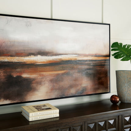 Drewland - Wall Art - Black / Brown / Orange