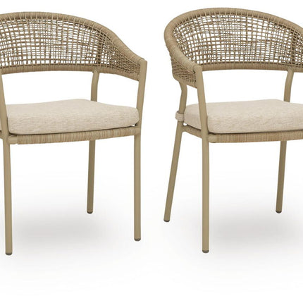 Orchard Beach - Arm Chair With Cushion (Set of 4) - Beige