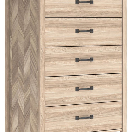 Battelle - Five Drawer Chest - Tan