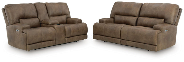 Beckley Place - 2 Pc. - Power Reclining Sofa And Loveseat - Earth
