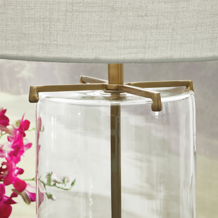 Gizeh - Glass Table Lamp - Clear / Gold Finish