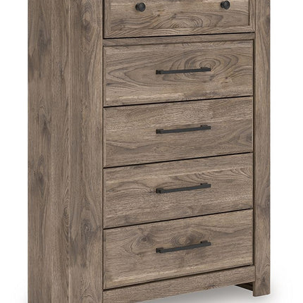 Rusticott - Five Drawer Chest - Brown