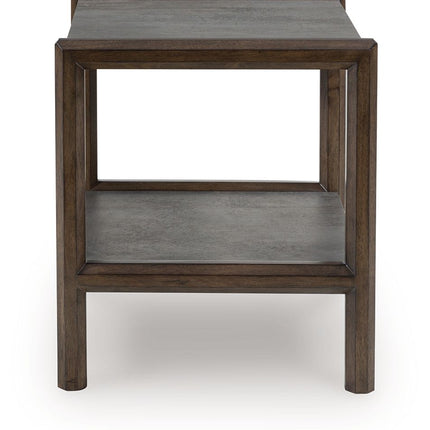 Kallenny - Rectangular End Table - Brown / Gray