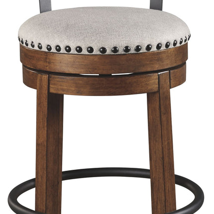 Valebeck - Tall Upholstered Swivel Barstool