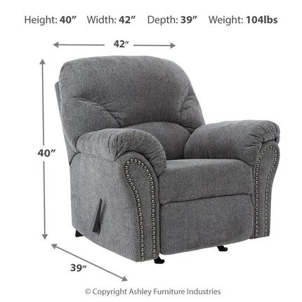 Allmaxx - Rocker Recliner - Pewter