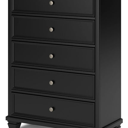 Lanolee - Five Drawer Chest - Black