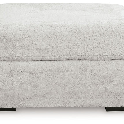 Cuddle Plush - 3 Pc. - 3-Piece Sectional, Chair And Ottoman - Arctic
