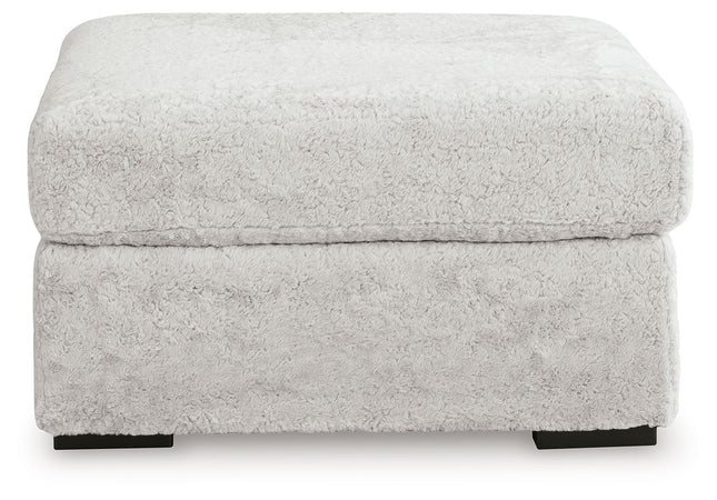 Cuddle Plush - 3 Pc. - 3-Piece Sectional, Chair And Ottoman - Arctic