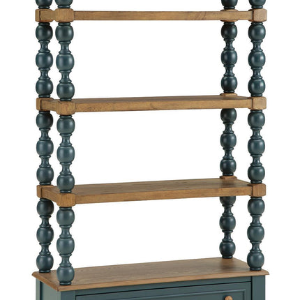 Finnworth - Bookcase - Blue / Brown