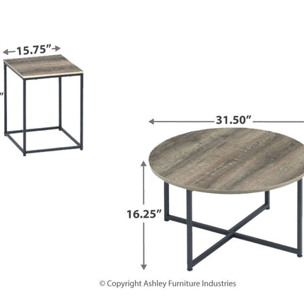 Wadeworth - Occasional Table Set (Set of 3) - Brown / Beige