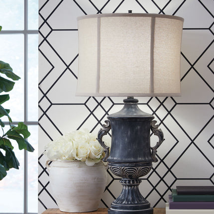 Morvanford - Poly Table Lamp - Antique Black