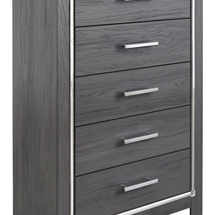 Lodanna - Five Drawer Chest - Gray