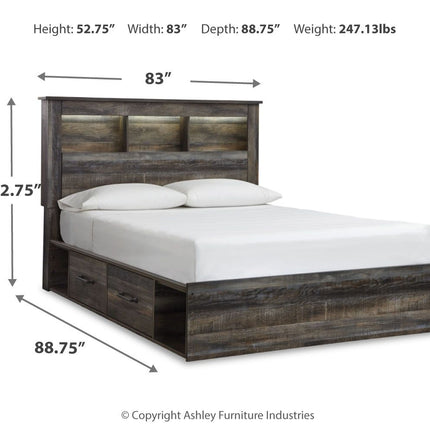 Drystan - Panel Bookcase Bed