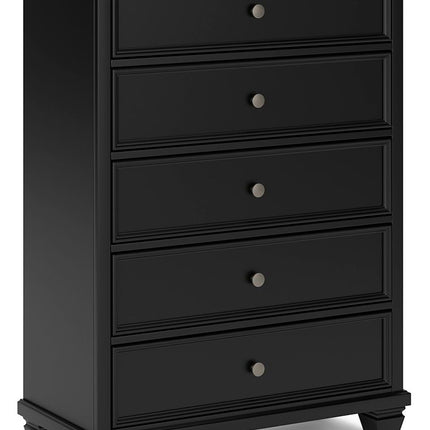 Lanolee - Five Drawer Chest - Black