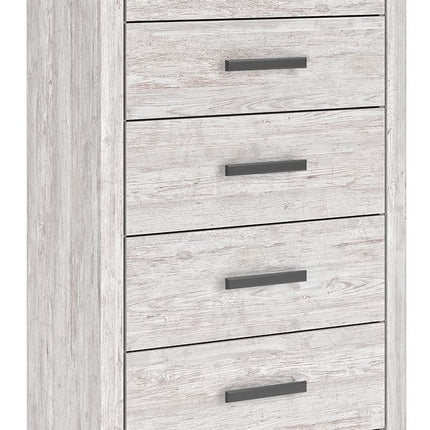 Cayboni - Five Drawer Chest - Whitewash
