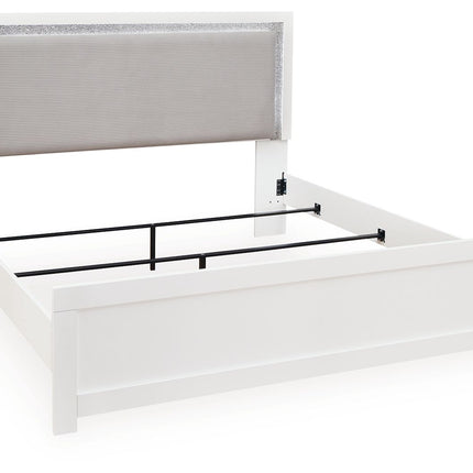 Maeling - King Upholstered Panel Bed - White