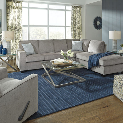 Altari - Right Arm Facing Corner Chaise With Sleeper 2 Pc Sectional - Alloy