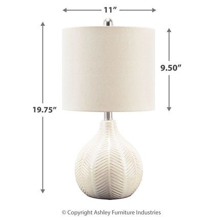 Rainermen - Ceramic Table Lamp  - Off White