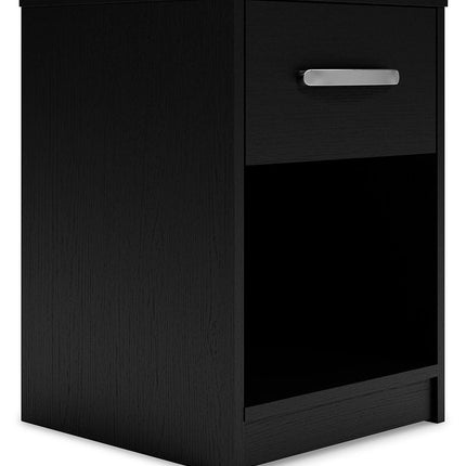 Finch - One Drawer Night Stand - Black