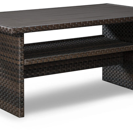 Easy Isle - RECT Multi-Use Table - Dark Brown / Beige