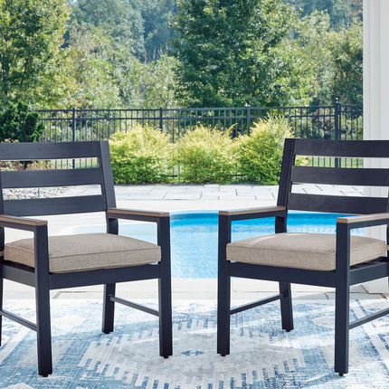 East Beach - Arm Chair With Cushion (Set of 2) - Blue