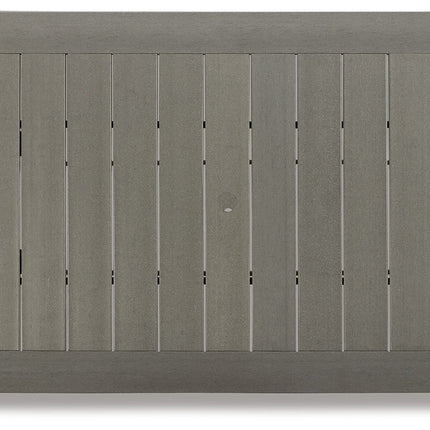 Visola - RECT Dining Table w/Umb OPT - Gray