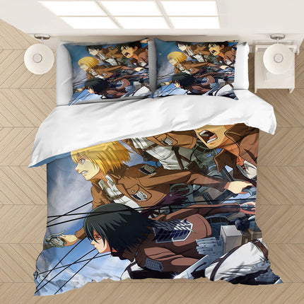 Anime Attack on Titan Bedding Set Quilt Covers Without Filler