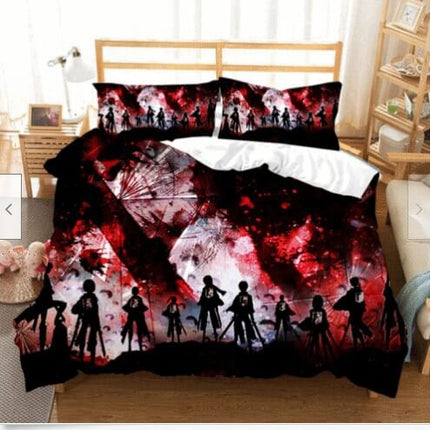 Anime Attack on Titan Bedding Set Quilt Covers Without Filler