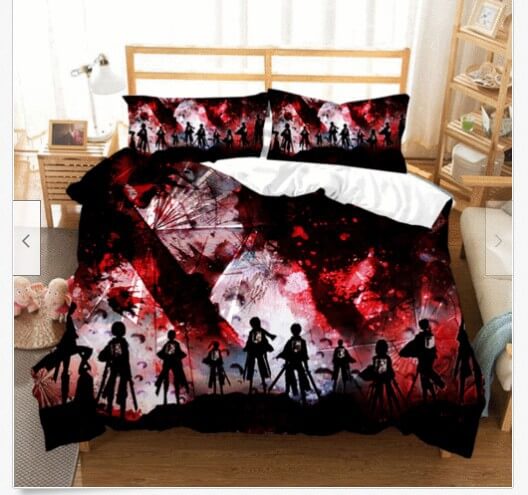 Anime Attack on Titan Bedding Set Quilt Covers Without Filler