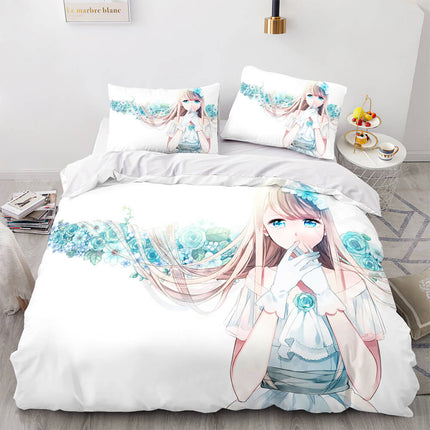 Anime Cute Girls Cosplay Bedding Sets Quilt Cover Without Filler